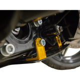 THRASHIN SUPPLY CO. 0506-2534 TSC-3035-5 Forged Carbon Fiber Skid Plate Skid Plate - Carbon Fiber/Forged - With Gold Brackets - FLHX/FLTRX