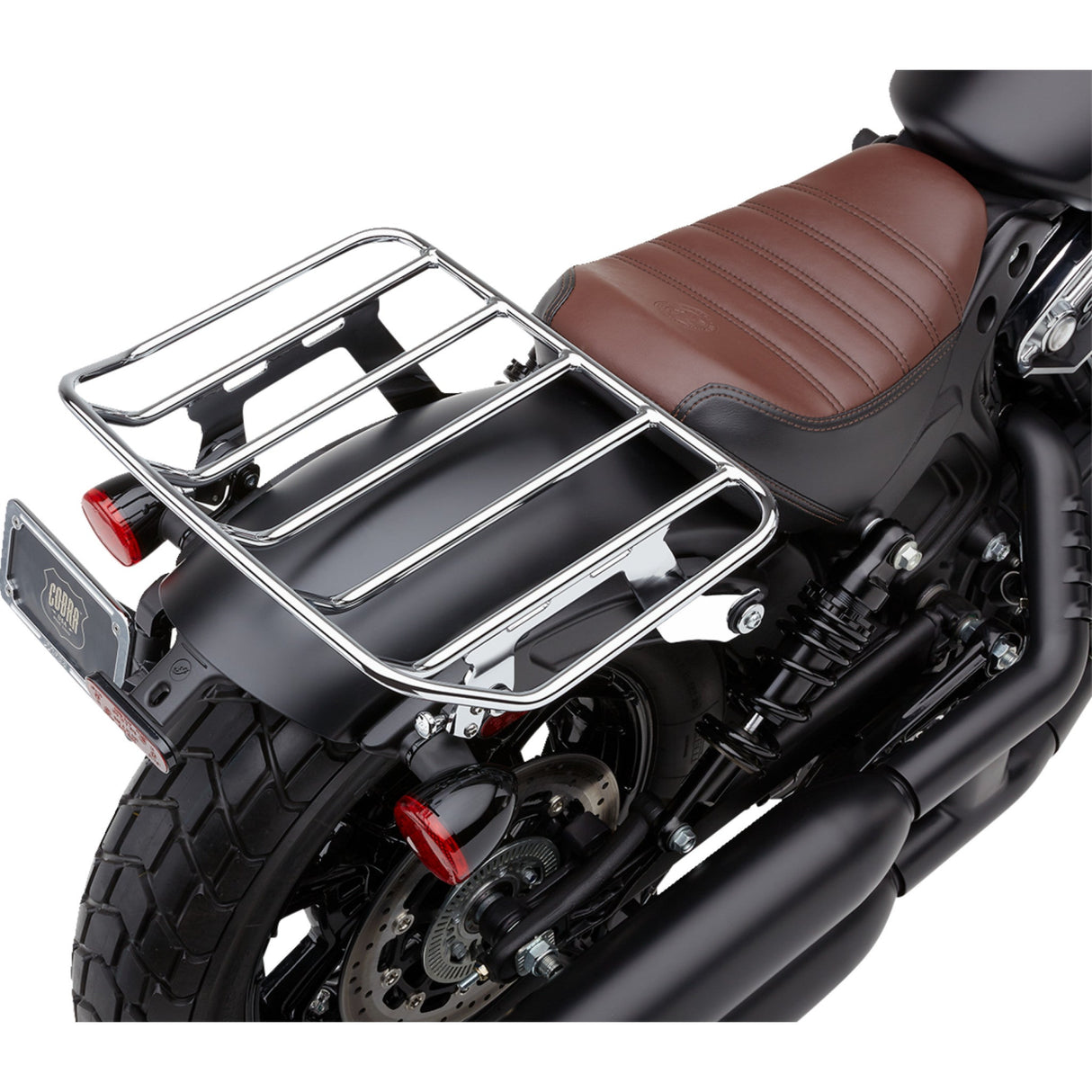 Cobra Big Ass® Detachable Solo Luggage Rack Chrome - 502-2605 For Indian Scout Bobber 2018-2022