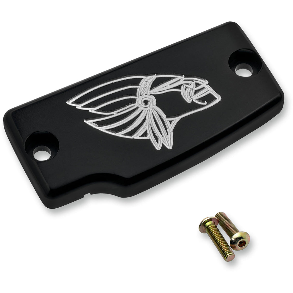 Joker Machine Rear Master Cylinder Cover Warrior Black - 30-392-2 For Indian Scout 2015-2024