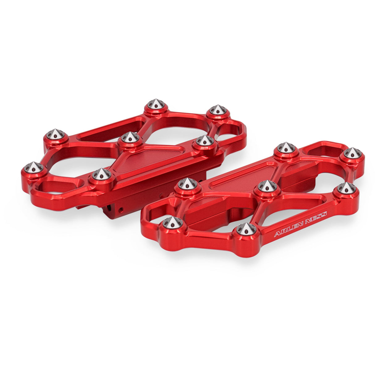 Arlen Ness Diamond Floorboards Passenger Red - 410-062 For Harley Motorcycles 1982-2026