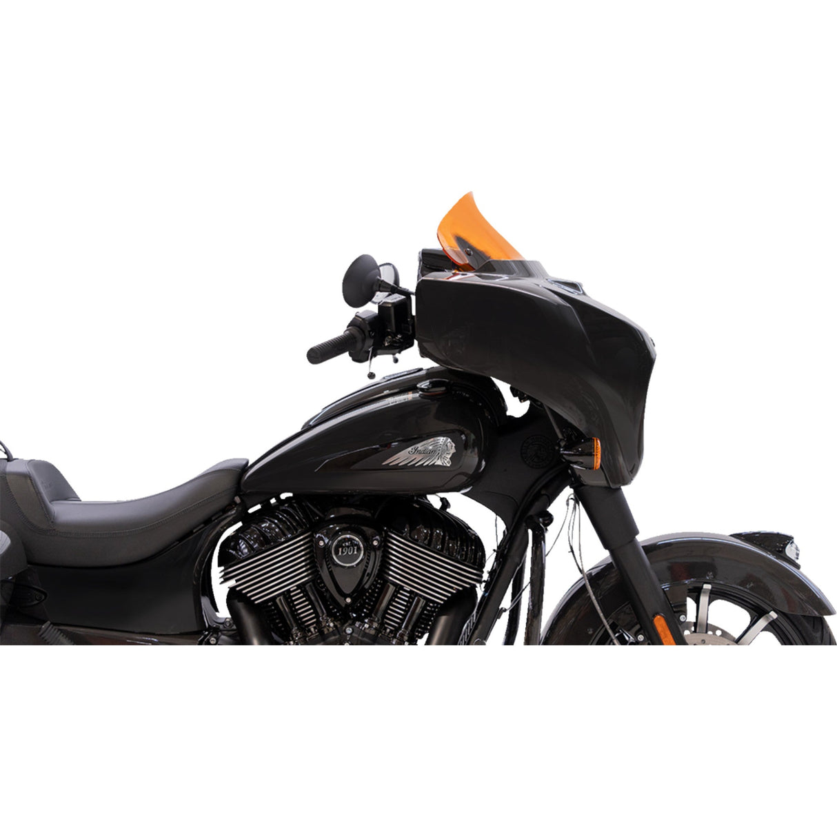 Klock Werks Kolor Flare® Windshield 10" Orange - KWW-04-0637 For Indian 2014-2026