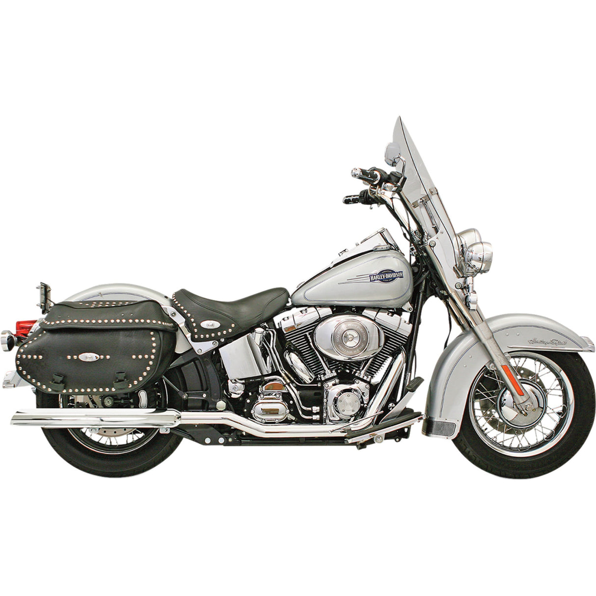 Bassani Xhaust Power Curve 2-Into-2 Header System - SFT-212 For Harley Softail 2007-2017