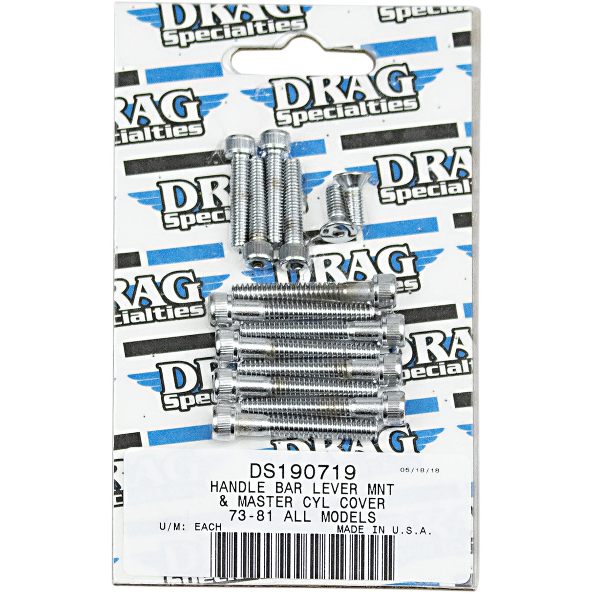 DRAG SPECIALTIES DS-190719 Socket-Head Bolt Set Bolt Set - Socket-Head - Handlebar Lever + Cylinder