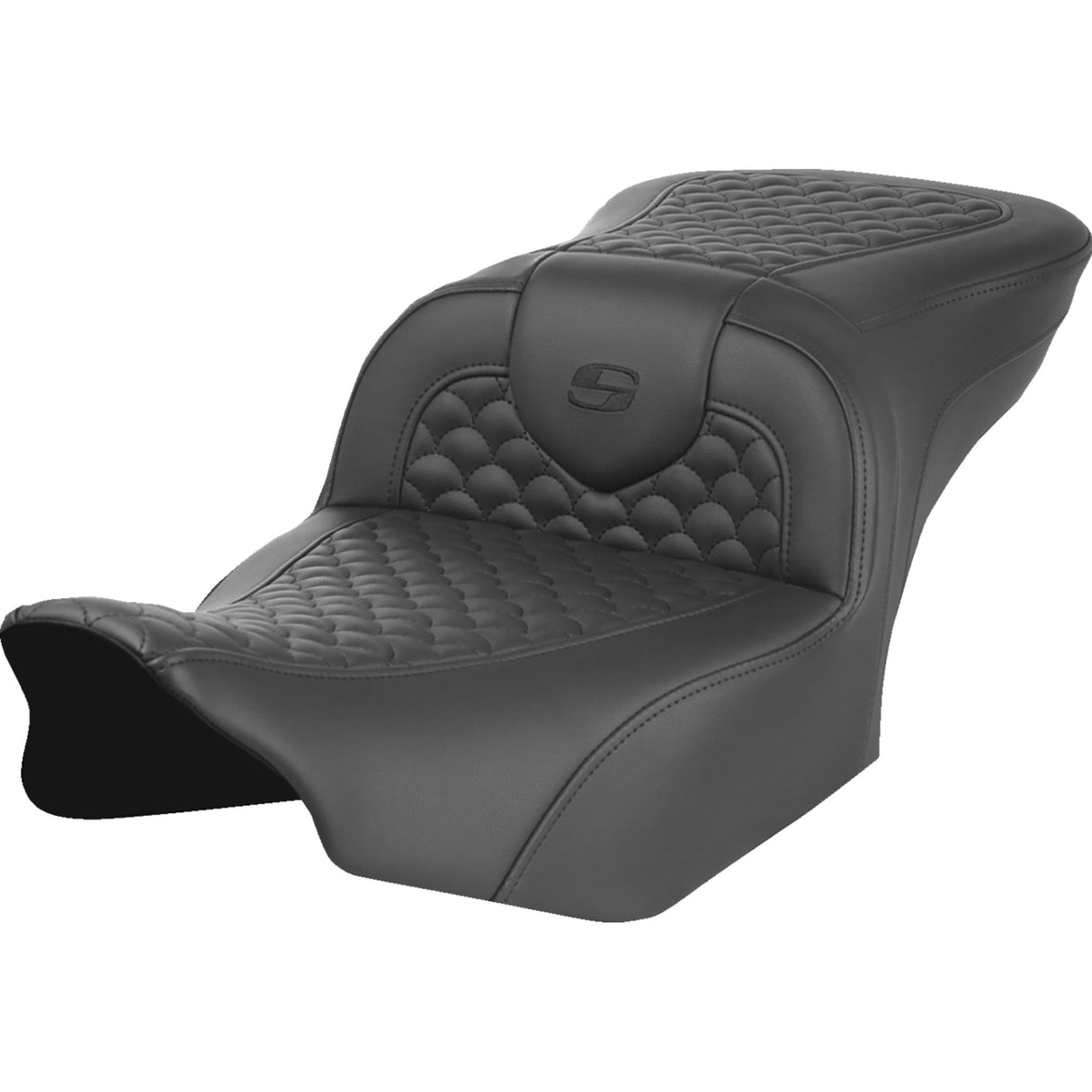 Saddlemen Dragon Scale Stitch RoadSofa™ Seat Without Backrest - 823-07-20800 For Harley Touring 2023-2026