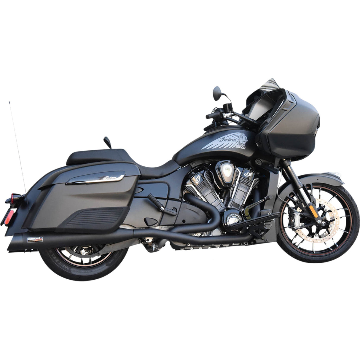 Bassani Xhaust True Dual Exhaust System Black - 8H16SB For Indian Challenger 2020-2025