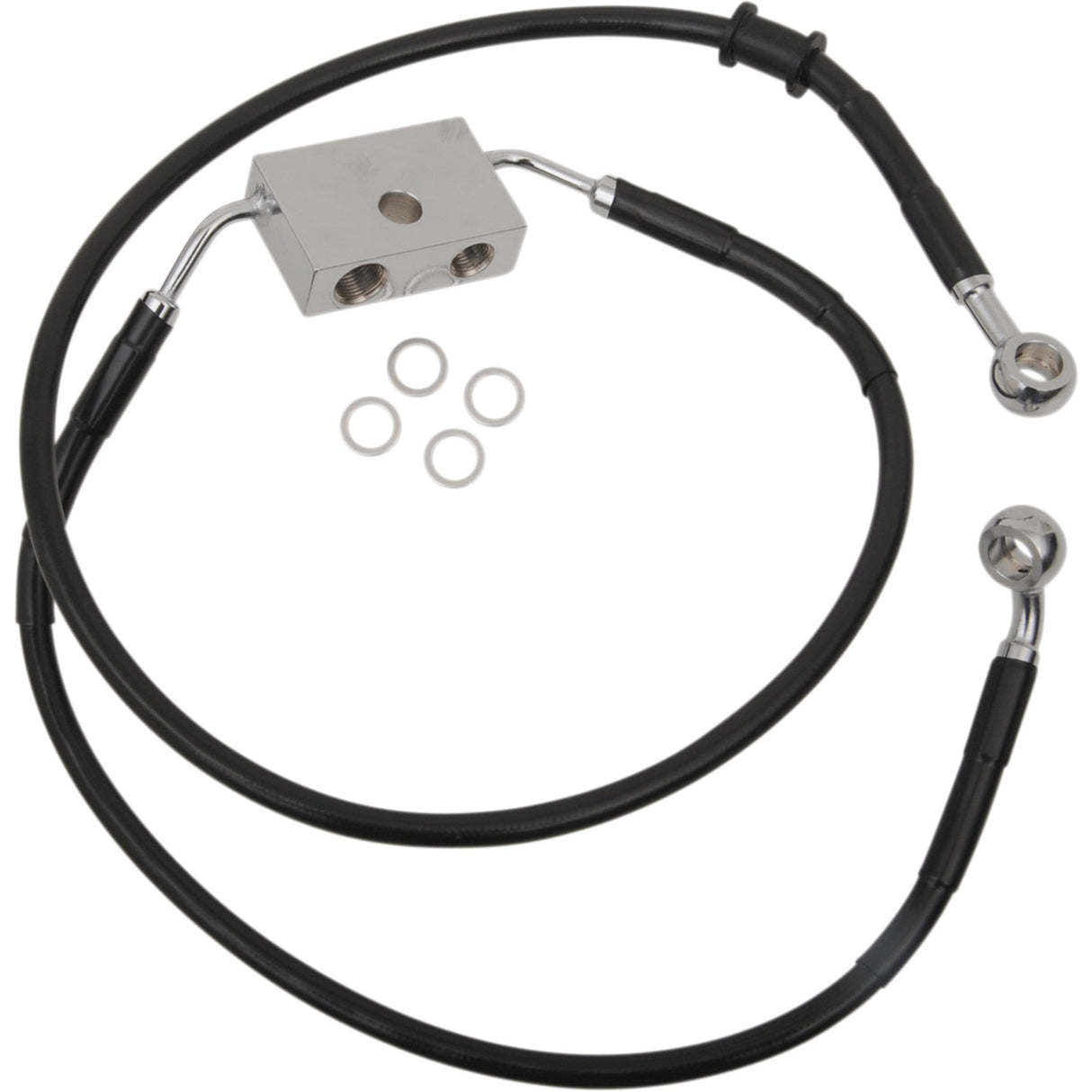 DRAG SPECIALTIES Brake Line Front - Black