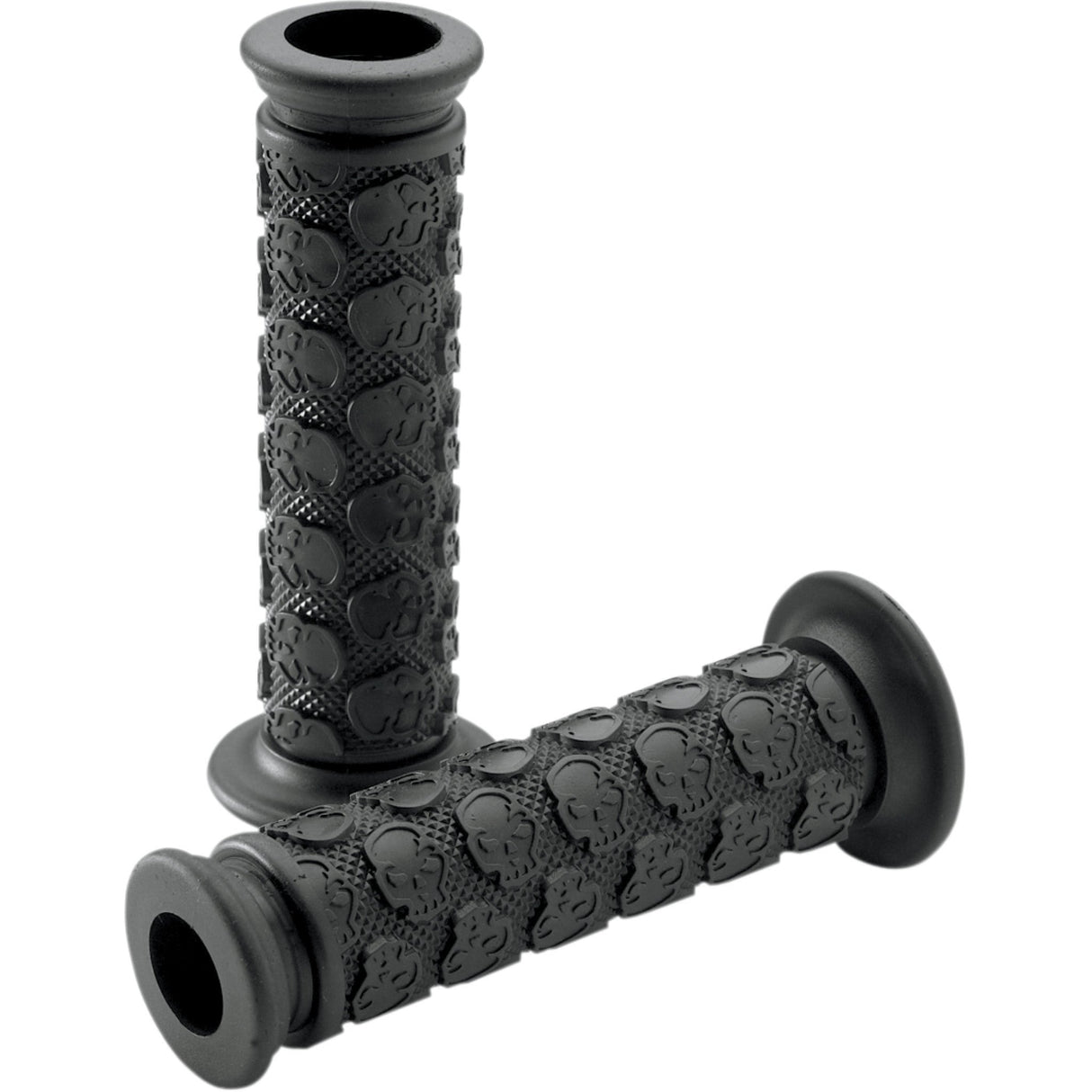 DRIVEN RACING 0630-0720 D701BKO Skully MX Grips Grips - Skully - Open Ends - Black