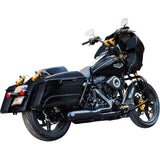 S&S Cycle 2-Into-1 Qualifier Exhaust System Race Only Guardian Black - 550-1109 For Harley Touring 2017-2023
