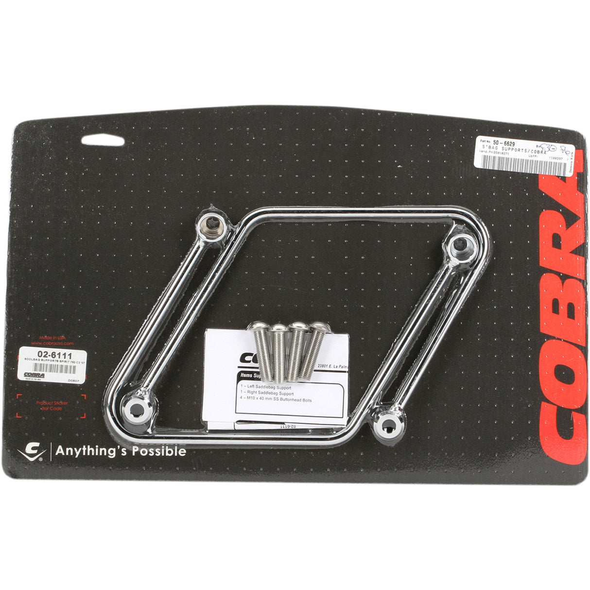 Cobra Saddlebag Support - 02-6111 Honda VT750C2 Shadow Spirit / VT750C2B Shadow Phantom 2007-2019