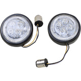 Ciro Fang® Signal Light Inserts — Front Black Amber Lens - 45420 For Harley Touring 1957-2026