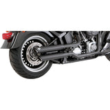 Vance & Hines 3" Twin Slash Slip-On Mufflers Black - 46343 For Harley Softail 2010-2017