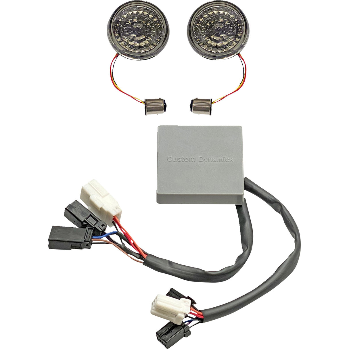 Custom Dynamics Smart LED Bullet Turn Signal Inserts Amber Red - CD-STS-BCMXL For Harley Sportster 2014-2022