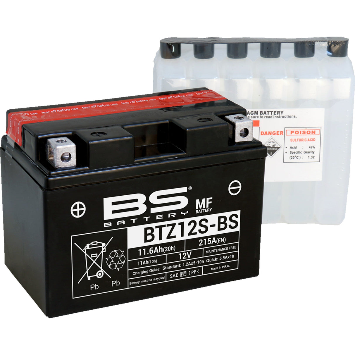 BS BATTERY 2113-0863 300697 Maintenance-Free Battery Battery - BTZ12S-BS (YTZ)