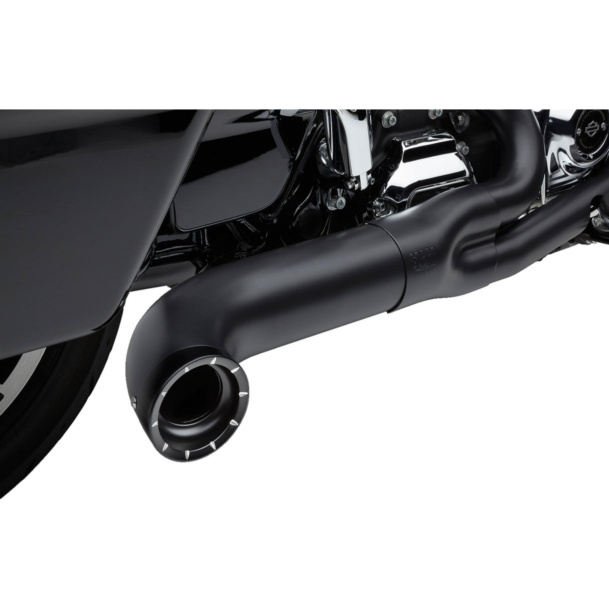Cobra Turn Out 2-Into-1 Exhaust System - 6271B-1 For Harley Touring 2017-2022