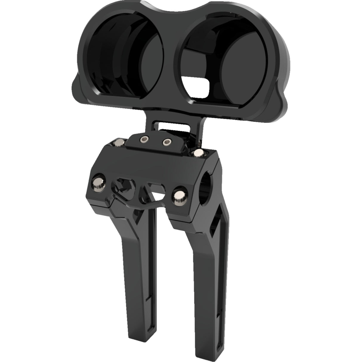 LA Choppers Dual Gauge Mount For Performance Risers Dual Black - LA-7397-03B For Harley Road Glide 2015-2022