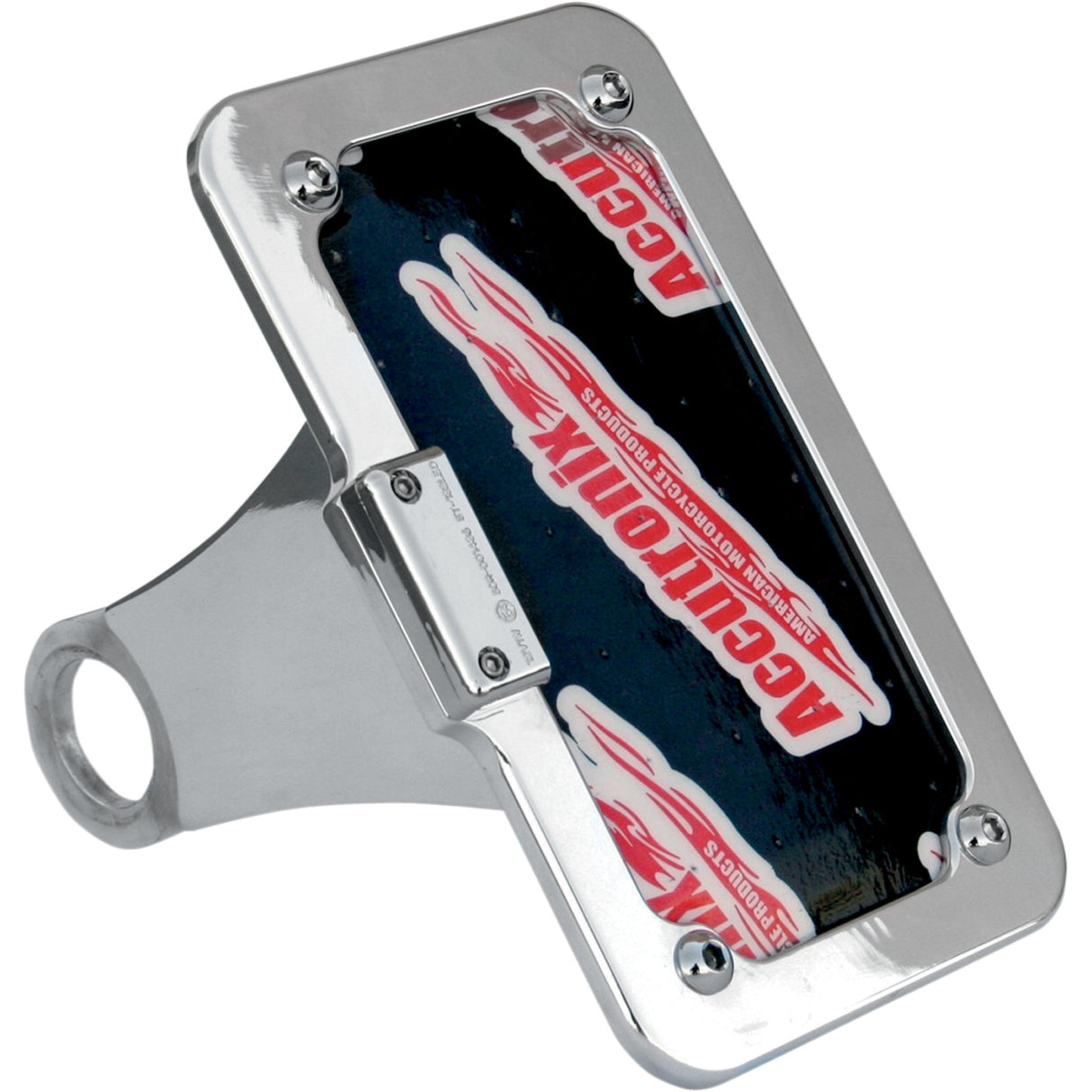 Accutronix Side Mount License Plate With LED Tag Light Chrome - LPF114HV-C For Harley Sportster 2004-2019