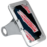 Accutronix Side Mount License Plate With LED Tag Light Chrome - LPF114HV-C For Harley Sportster 2004-2019