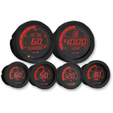 Koso North America HD-02 Six-Piece Gauge Kit Black - BA050903 For Harley Touring 2004-2013