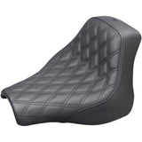 Saddlemen Renegade™ Lattice Stitch Solo Seat Lattice Stitched Black Fxfb - 818-28-002LS For Harley Softail 2018-2023