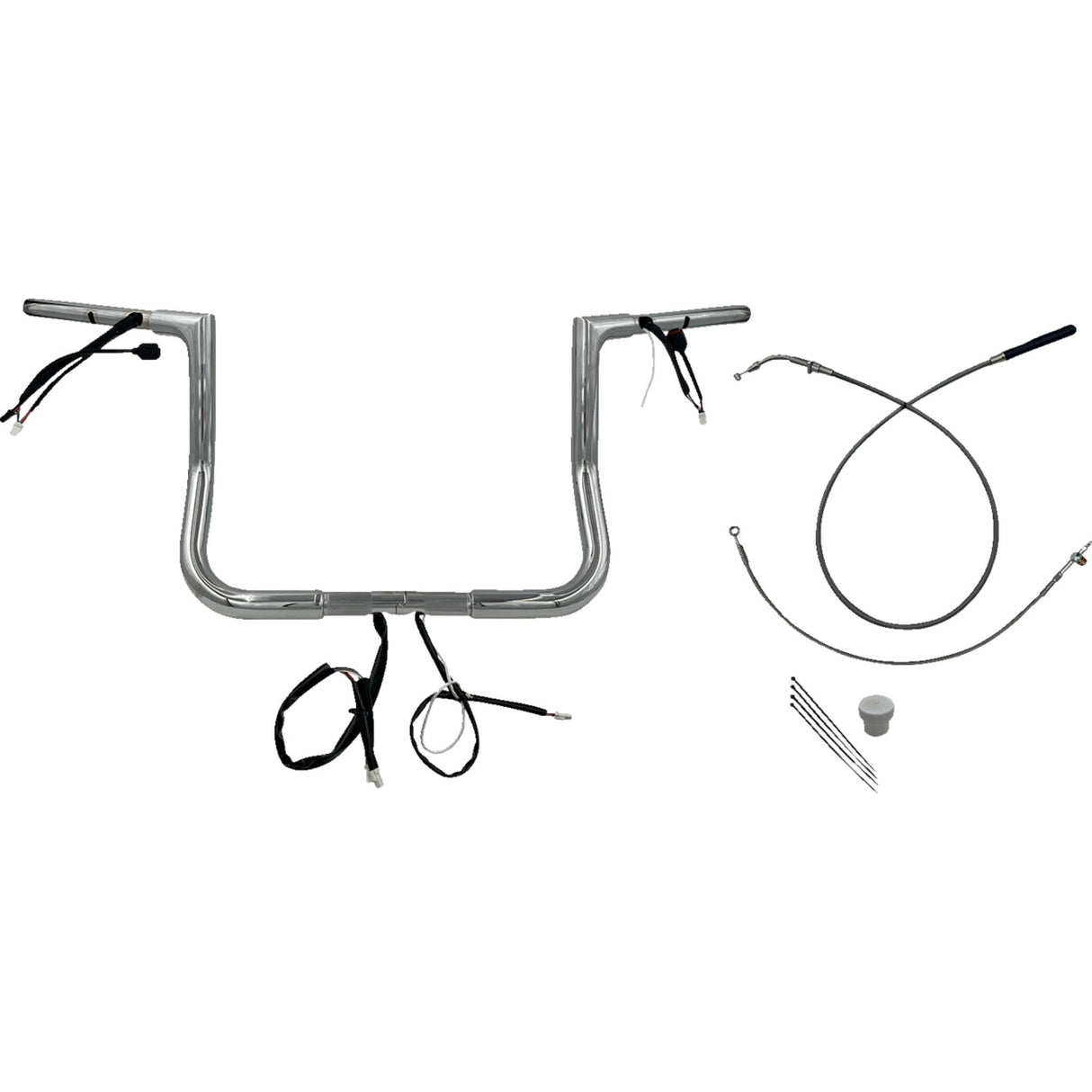 FAT Baggers INC. 1-1/4" EZ Install Flat Top Handlebar 12" Chrome - 749012 For Harley Street Glide 2023-2026