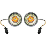 CUSTOM DYNAMICS 2020-1593 PB-BB-AW-JAECS ProBEAM® Ringz Bullet Bezel LED Turn Signal - JAE CVO - Chrome - Smoke Lens