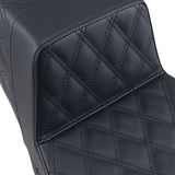Saddlemen Step-Up Seat — Full Lattice Stitch Black - 897-06-175 For Harley Touring 1997-2007