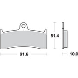 SBS 1721-1488 729HF HF Street Ceramic Organic Brake Pads HF Brake Pads - YZF 750
