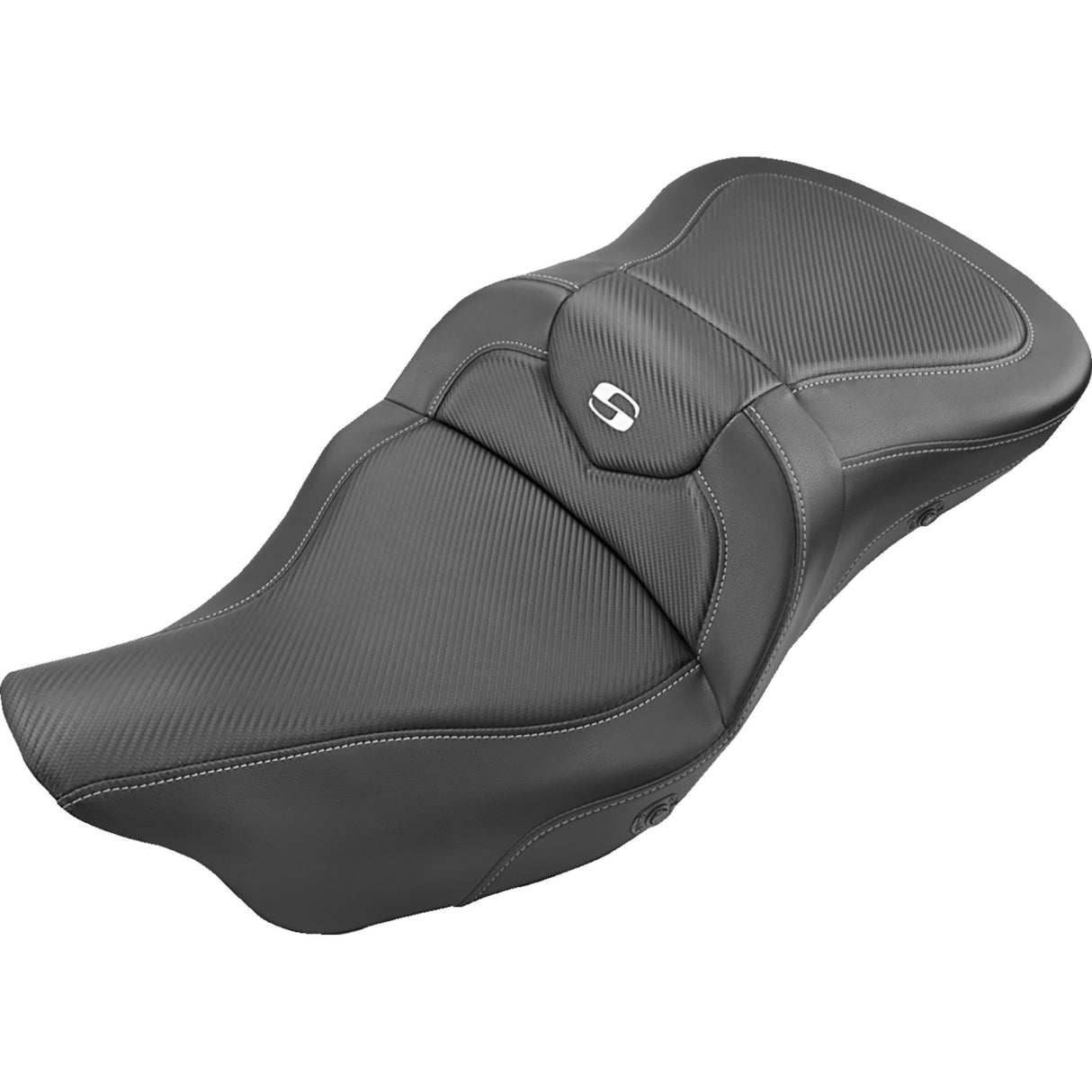 SADDLEMEN 0801-1190 808-07B-186HCT Extended Reach Road Sofa Seat - Carbon Fiber - Heated - '08-'23 FL