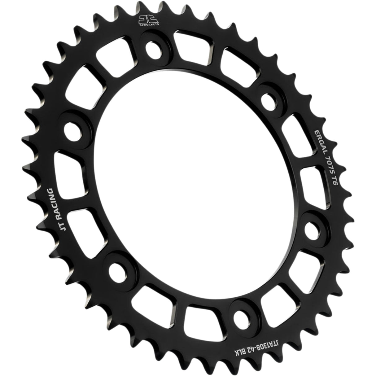 JT SPROCKETS 1211-2629 JTA1308.42BLK RaceLite Aluminum Rear Sprocket Rear Sprocket - Honda - Black - 42-Tooth