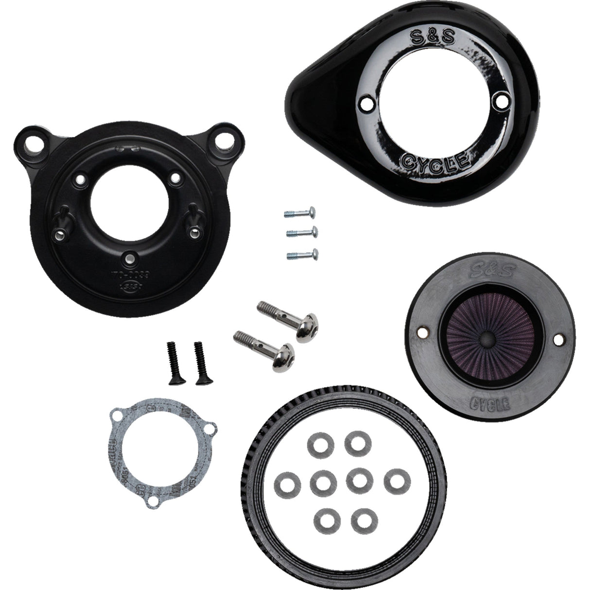 S&S Cycle Air Stinger Stealth Air Cleaner Kit Black - 170-0720A For Harley Motorcycles 2008-2017