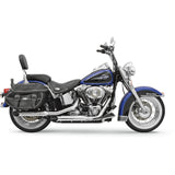 Bassani Xhaust Firepower Series Slip-On Mufflers Chrome Slash-Cut - 12117F For Harley 2007-2017