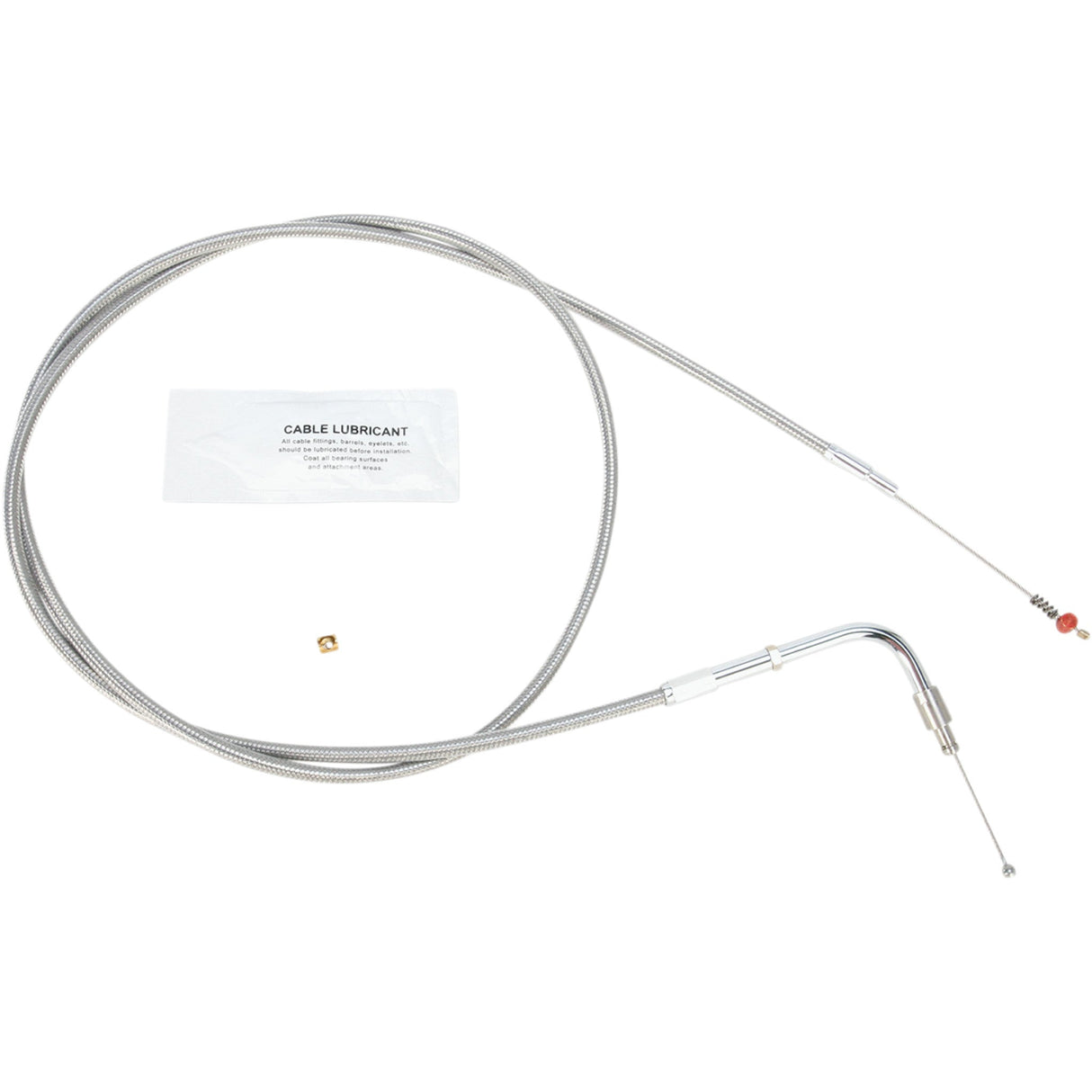 Barnett Stainless Steel Throttle Idle Cable +10" - 102-30-40016-10 For Harley Touring 2002-2007
