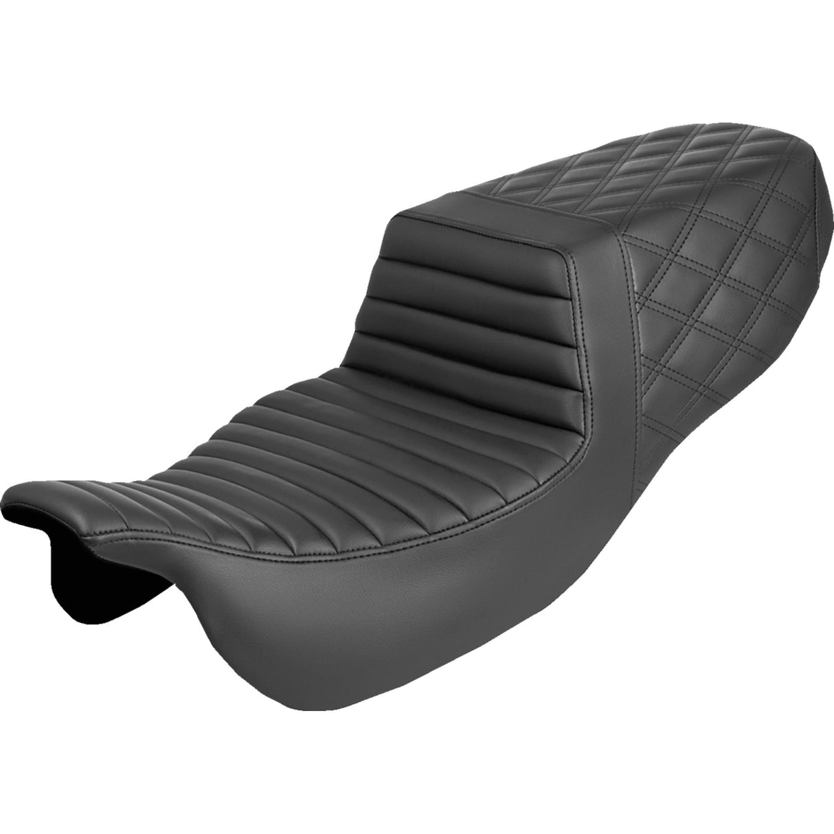 Saddlemen Step-Up Seat Front Tuck-N-Roll Rear Lattice Stitch - 815-07-176 For Harley Touring 2015-2025