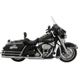 Mustang Lowdown™ Solo Seat — Includes Backrest Driver Backrest Chrome Studded - 79912 For Harley Touring 1997-2025