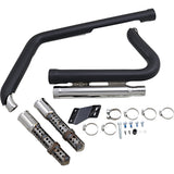 Cobra Speedster Short 2-Into-2 Exhaust System - 6711B For Harley Softail 2012-2017