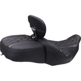 Mustang Deluxe Touring Seat Diamond Black Stitch - 89411 For Harley Touring 2023-2026
