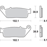 Sbs Brake Pad - 627HF For Triumph Motorcycles 1996-2024 | Honda Motorcycles 1986-2018 | Suzuki Motorcycles 2013-2020 | Buell Blast 2000-2008