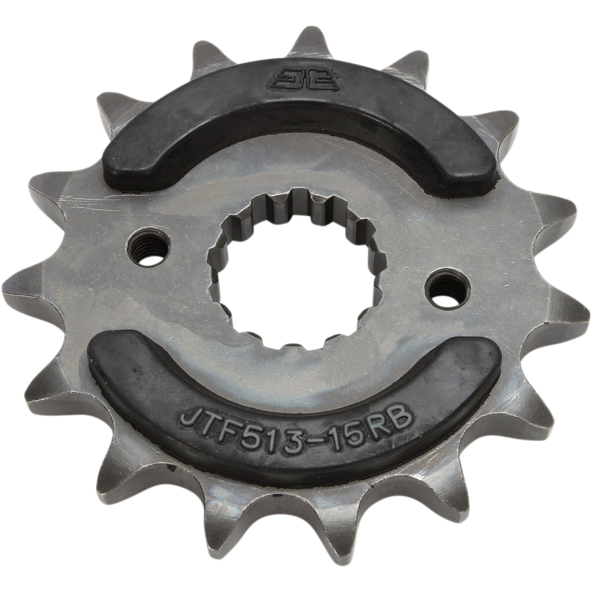 JT Sprockets Front Sprocket With Noise Dampener 15 Tooth - JTF513.15RB For Suzuki Motorcycles 1977-2008 | Kawasaki Motorcycles 1986-2003