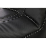 SADDLEMEN 0803-0431 806-04-0042 Dominator Solo Seat - w/o Backrest - Black w/ Gray Stitching - FL/FX '06-'17