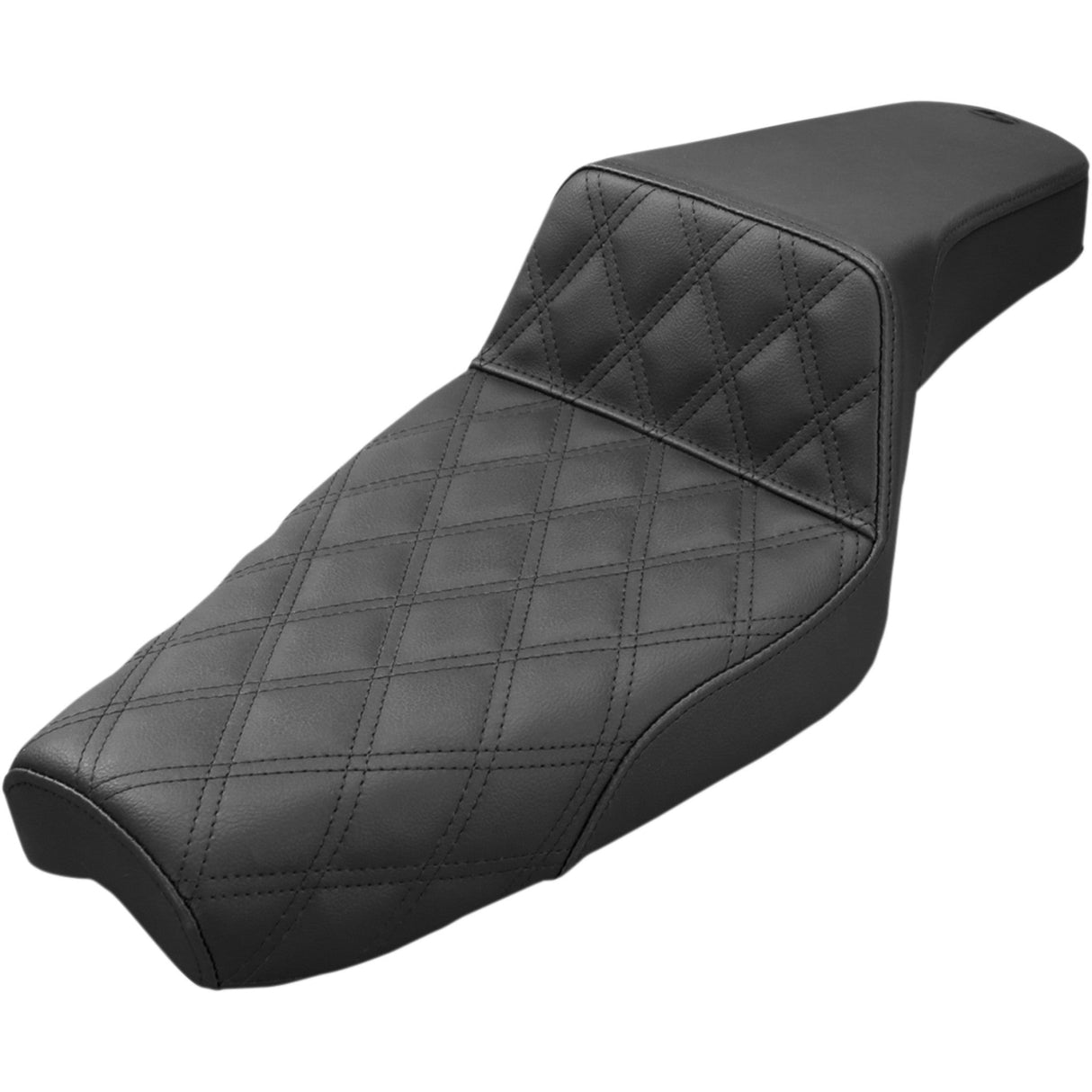 Saddlemen Step-Up Seat — Front Lattice Stitch Black - 879-03-172 For Harley Sportster 1996-2003 (3.3G Tank)