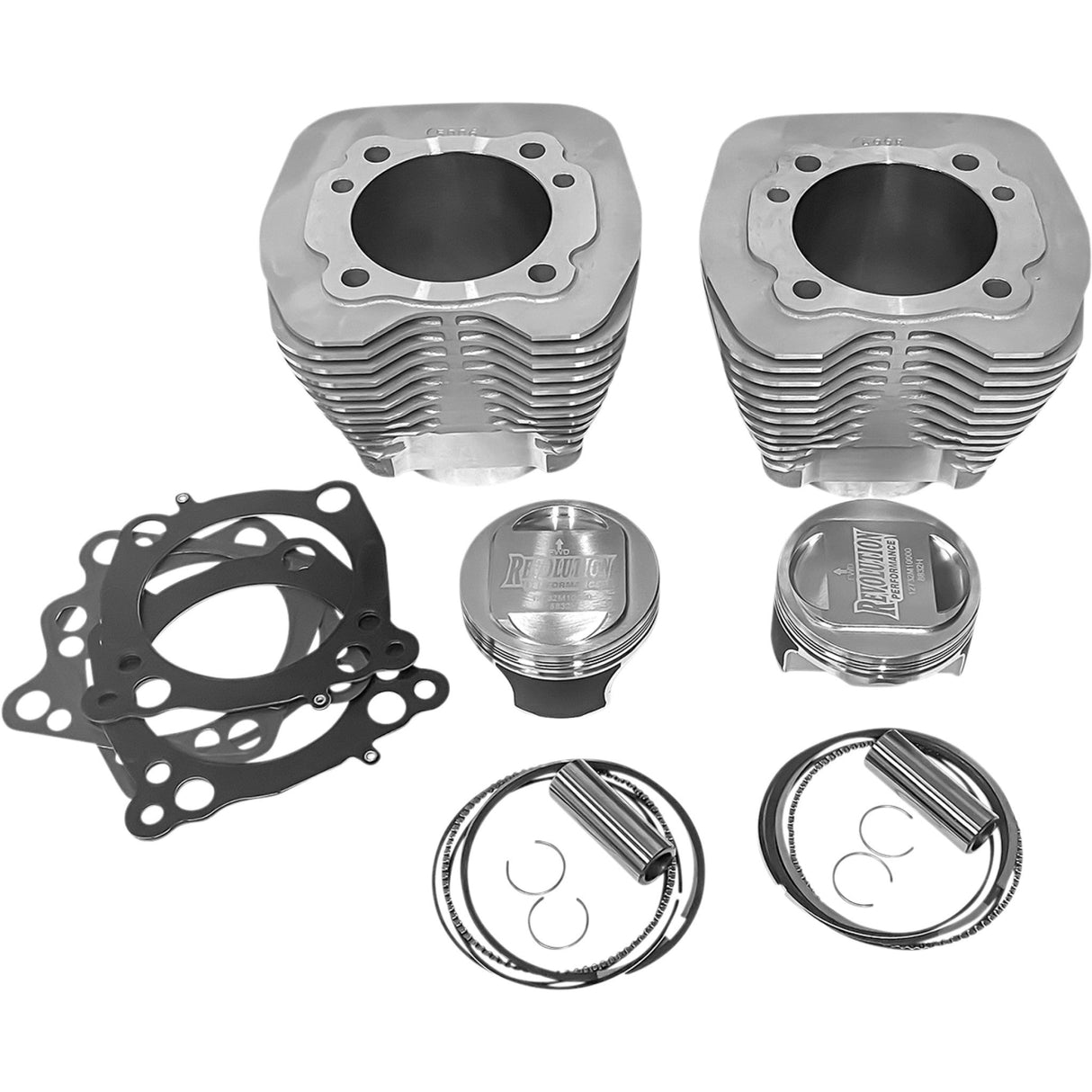 Revolution Performance, LLC Cylinder Kit 98" Big Bore Natural Silver Twin Cam - RP201-101W For Harley Motorcycles 1999-2006