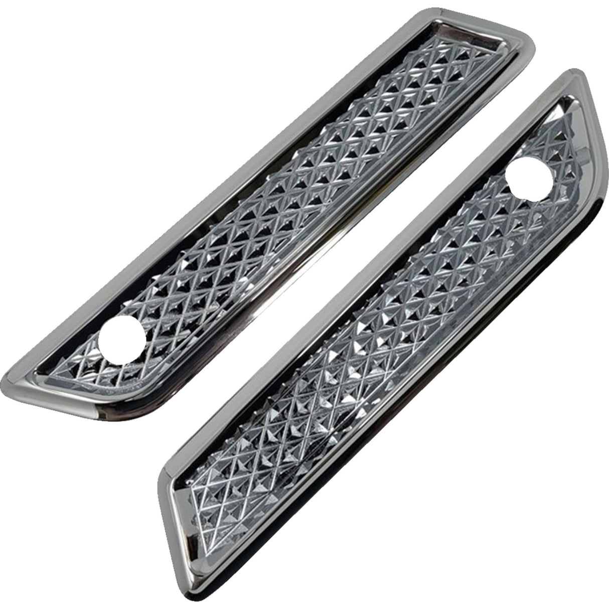 COVINGTONS 3501-1943 C3010-C Saddlebag Hinge Covers - Diamondback - Chrome