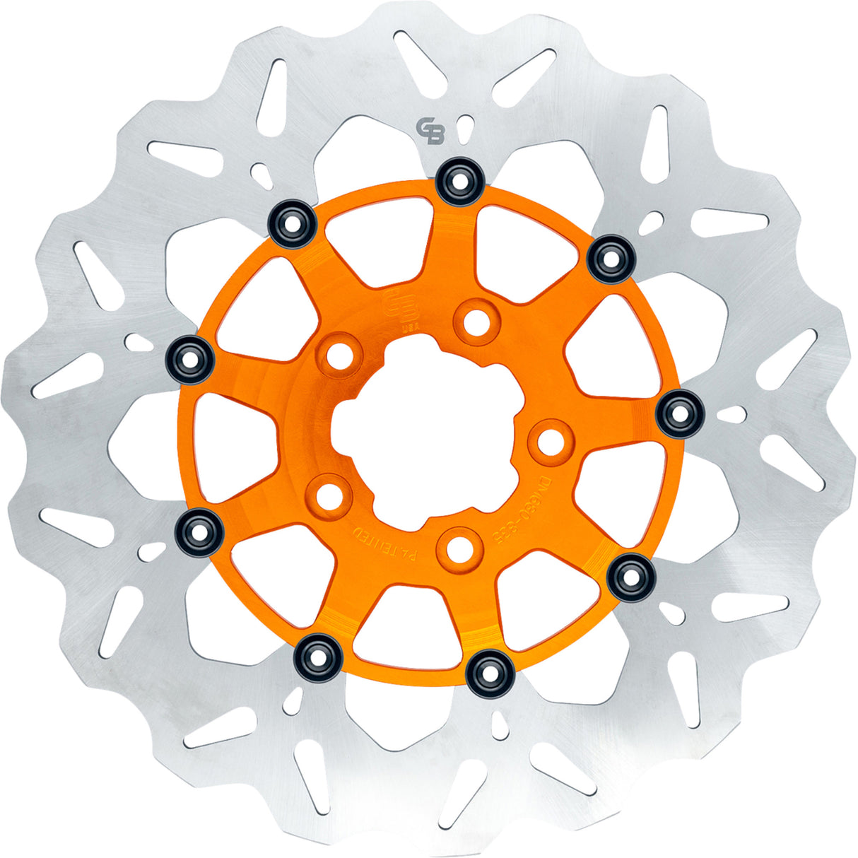 Gbrakes Wave® Brake Rotors Front Orange - GBDU020 For Harley Motorcycles 2000-2014