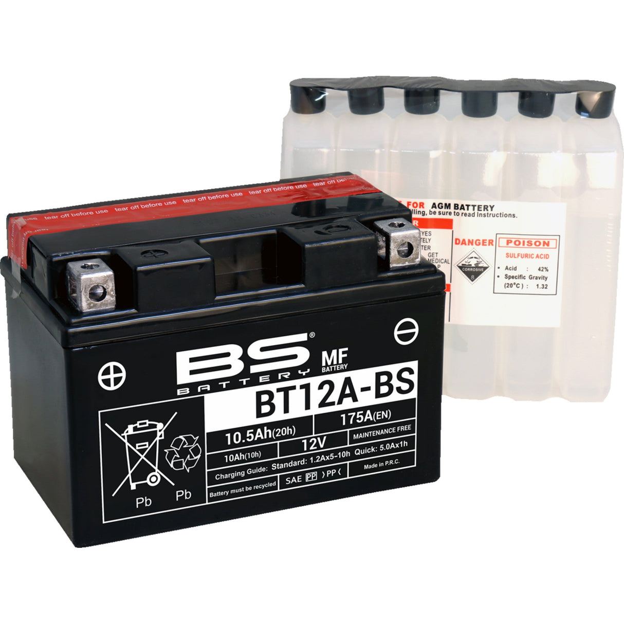 Bs Battery BT Battery - 300602 For Suzuki Motorcycles 1998-2020 | Kymco Dink / People 2006-2016 | Husqvarna Vitpilen 401 / Svartpilen 401 2018-2022