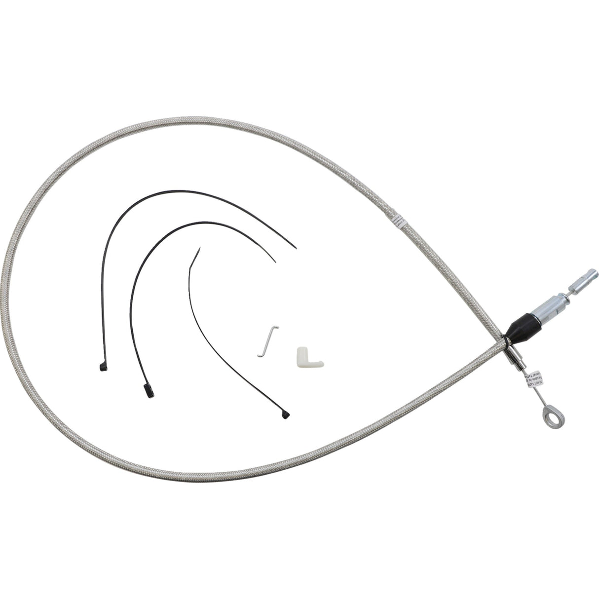 Magnum Shielding Polished Stainless Quick Connect Upper Clutch Cable 54" - 523420HE For Harley Motorcycles 2018-2024