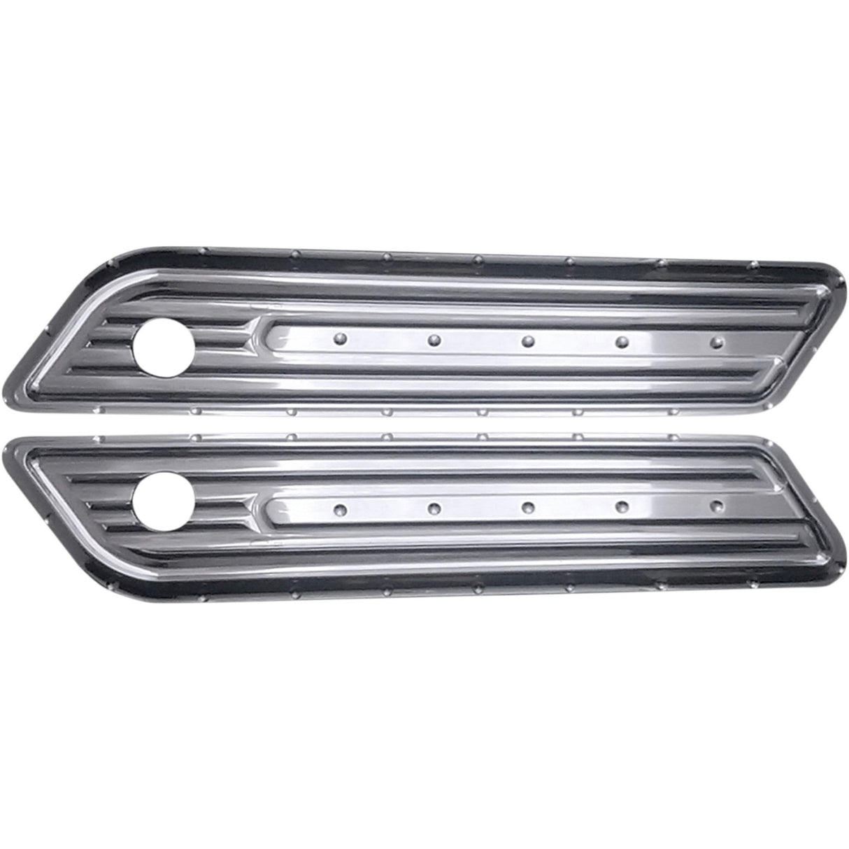 Covingtons Saddlebag Hinge Covers Dimpled Chrome - C1010-C For Harley Touring 2014-2023