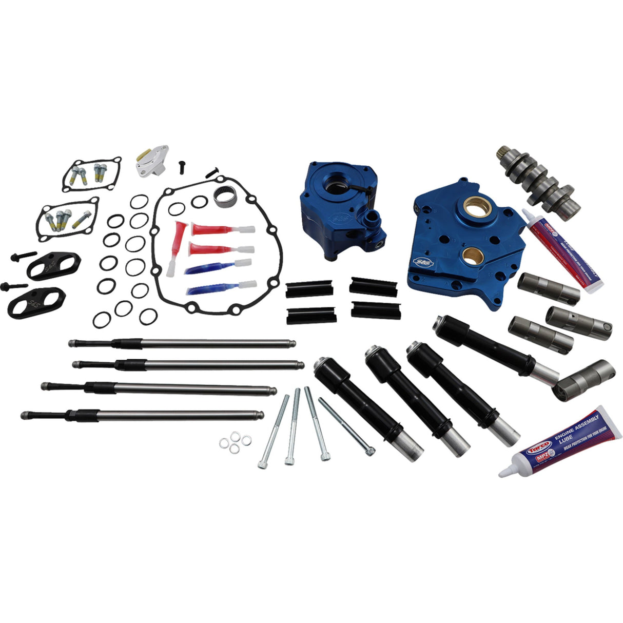 S&S CYCLE 0925-1660 310-1007C Cam Chest Kit for M8 Cam Chest Kit - Water Cooled - Chain Drive - 465 Cam - Black Pushrod Tubes - M8