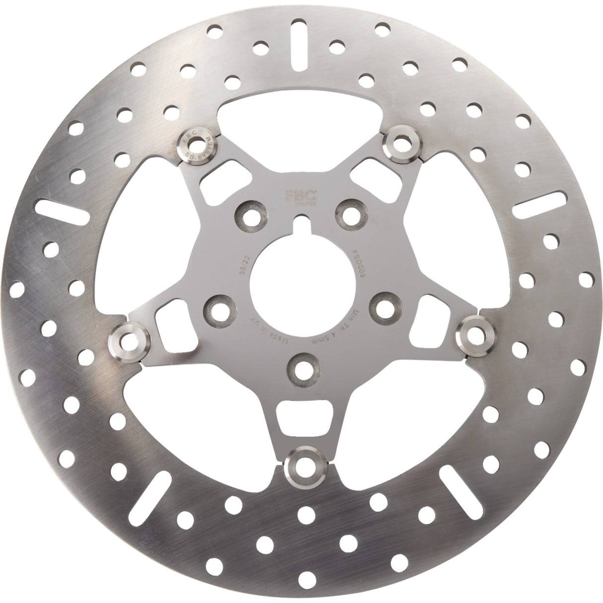 EBC FSD Series Stainless Steel Front Brake Rotor For Big Twins Polished Carrier - FSD009 For Harley Motorcycles 1984-2005 | Indian 2002-2003