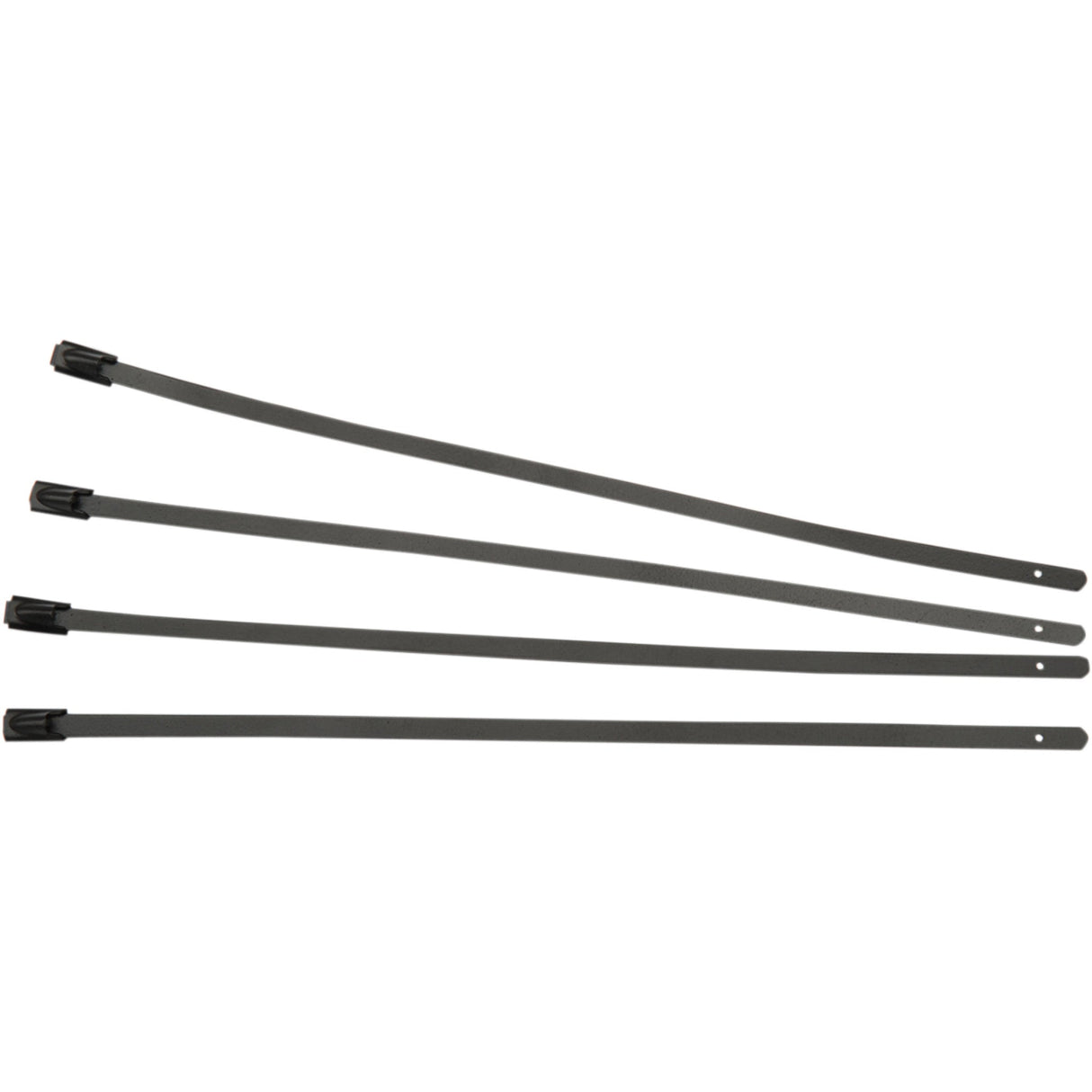 CYCLE PERFORMANCE PROD. 1861-0949 CPP/9073 Stainless Steel Tie Wrap Exhaust Wrap Clamps - Black - 4 Pack