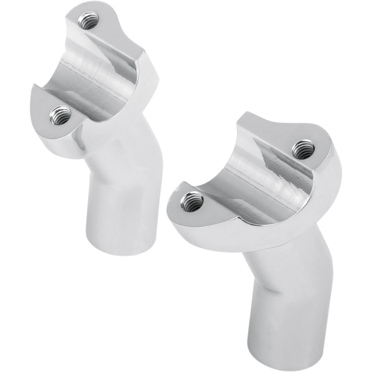 DRAG SPECIALTIES 0602-0408 Forged Aluminum Handlebar Risers pullback - 3-1/2" - chrome